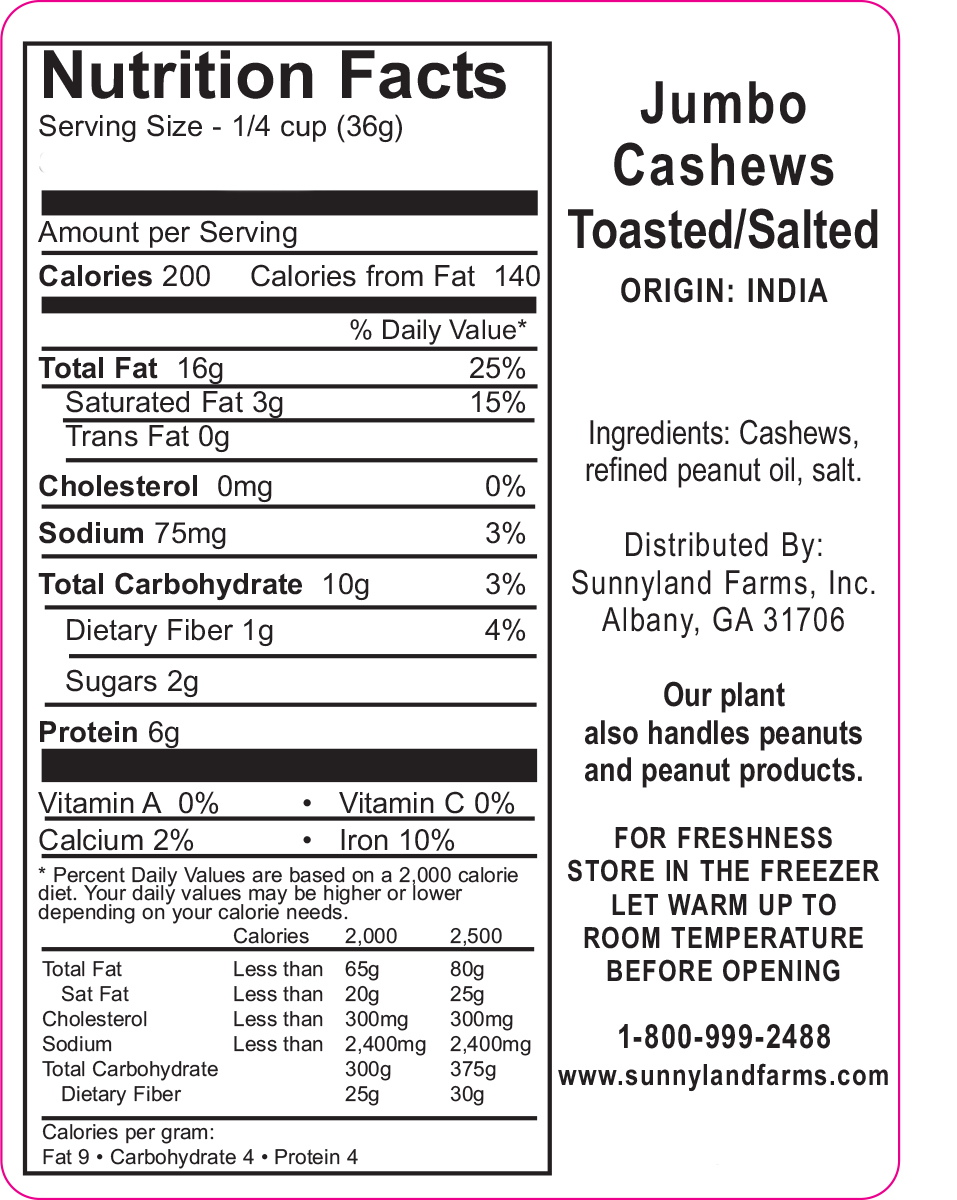 1 oz cashew nutrition facts